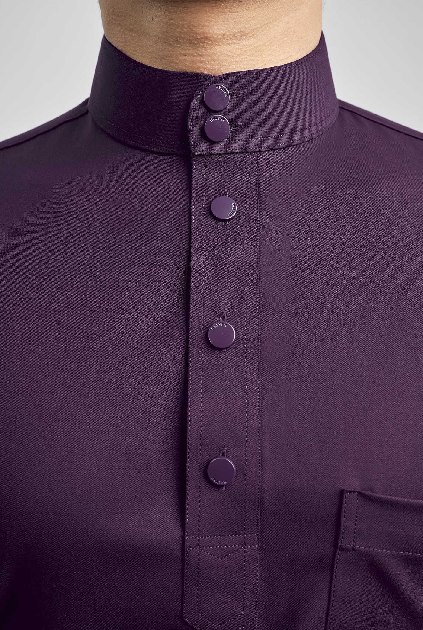 Patawali Classic Fit Baju Melayu Cekak Musang - Dark Purple
