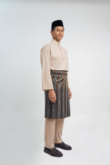 Patawali Classic Fit Baju Melayu Cekak Musang - Beige