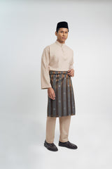 Patawali Classic Fit Baju Melayu Cekak Musang - Beige