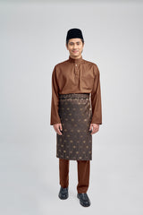 Patawali Classic Fit Baju Melayu Cekak Musang - Coffee Brown