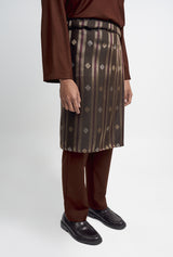 Patawali Classic Fit Baju Melayu Cekak Musang - Bean Brown