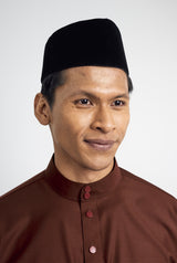 Patawali Classic Fit Baju Melayu Cekak Musang - Bean Brown