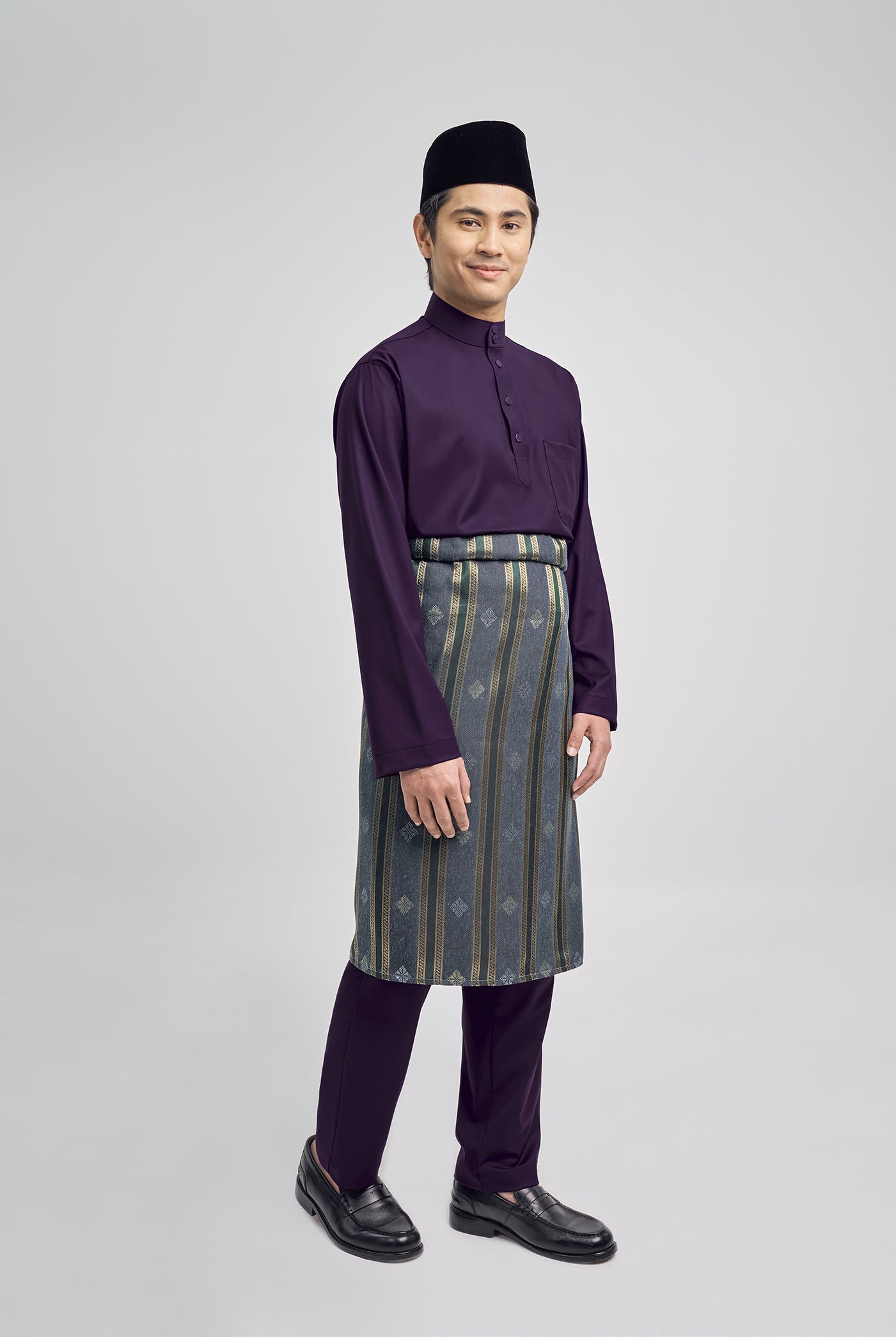 Patawali Classic Fit Baju Melayu Cekak Musang - Dark Indigo