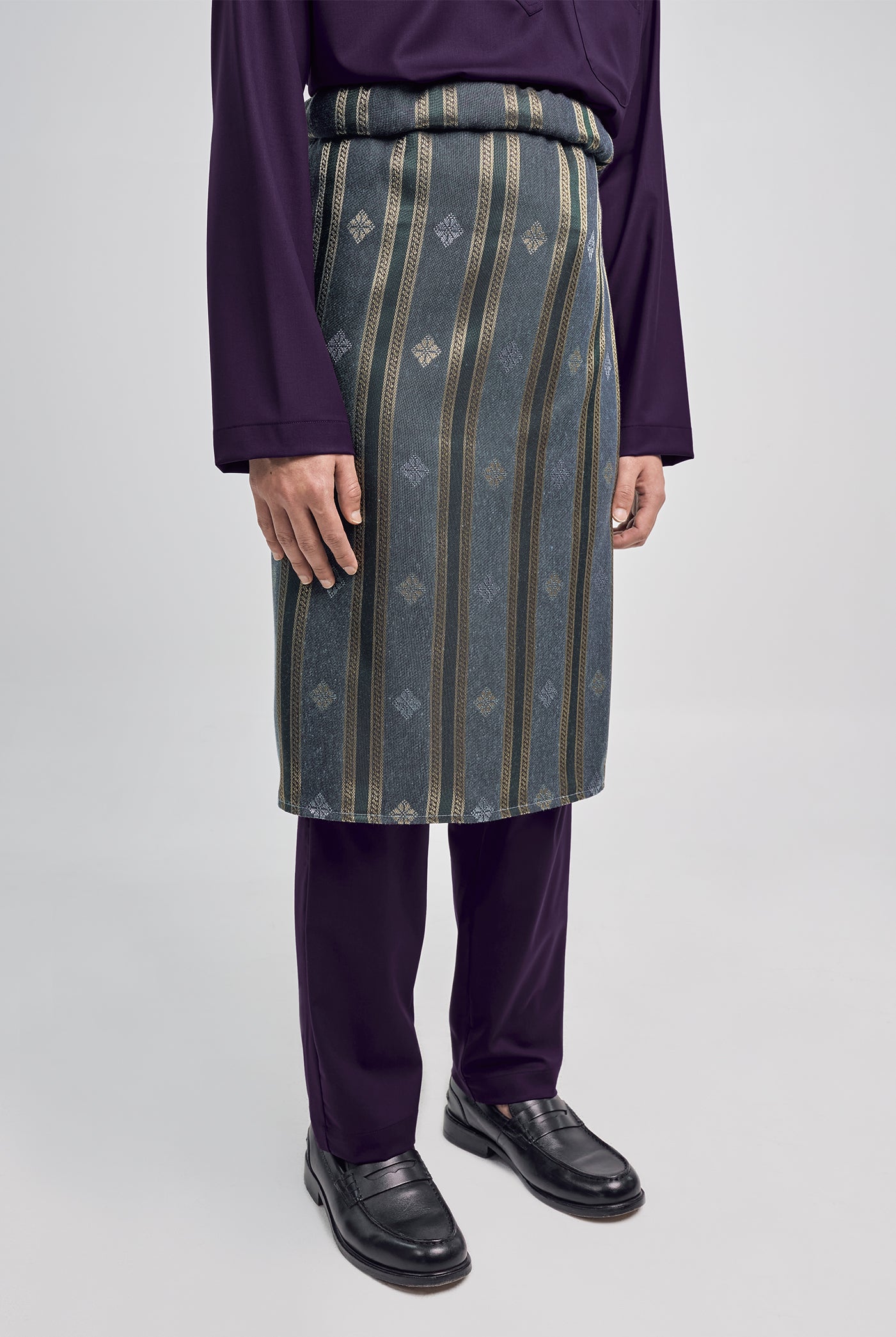 Patawali Classic Fit Baju Melayu Cekak Musang - Dark Indigo
