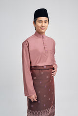 Patawali Classic Fit Baju Melayu Cekak Musang - Smokey Pink