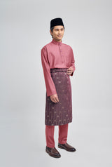 Patawali Classic Fit Baju Melayu Cekak Musang - Dark Rose