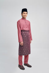 Patawali Classic Fit Baju Melayu Cekak Musang - Dark Rose