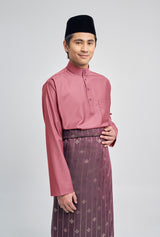 Patawali Classic Fit Baju Melayu Cekak Musang - Dark Rose