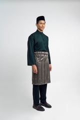Patawali Classic Fit Baju Melayu Cekak Musang - Deep Green