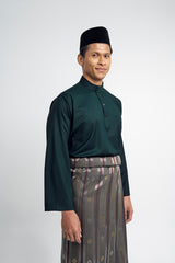 Patawali Classic Fit Baju Melayu Cekak Musang - Deep Green