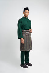 Patawali Classic Fit Baju Melayu Cekak Musang - Deep Green