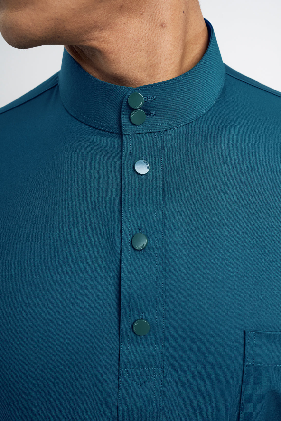 Patawali Classic Fit Baju Melayu Cekak Musang - Deep Teal