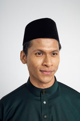 Patawali Classic Fit Baju Melayu Cekak Musang - Deep Green