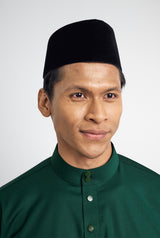 Patawali Classic Fit Baju Melayu Cekak Musang - Deep Green