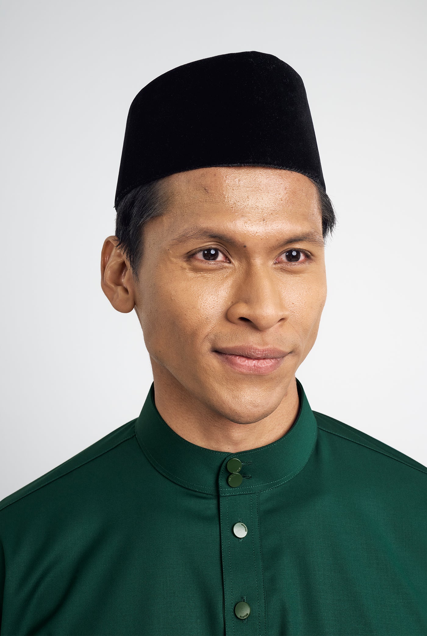 Patawali Classic Fit Baju Melayu Cekak Musang - Deep Green