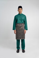 Patawali Classic Fit Baju Melayu Cekak Musang - Turquoise