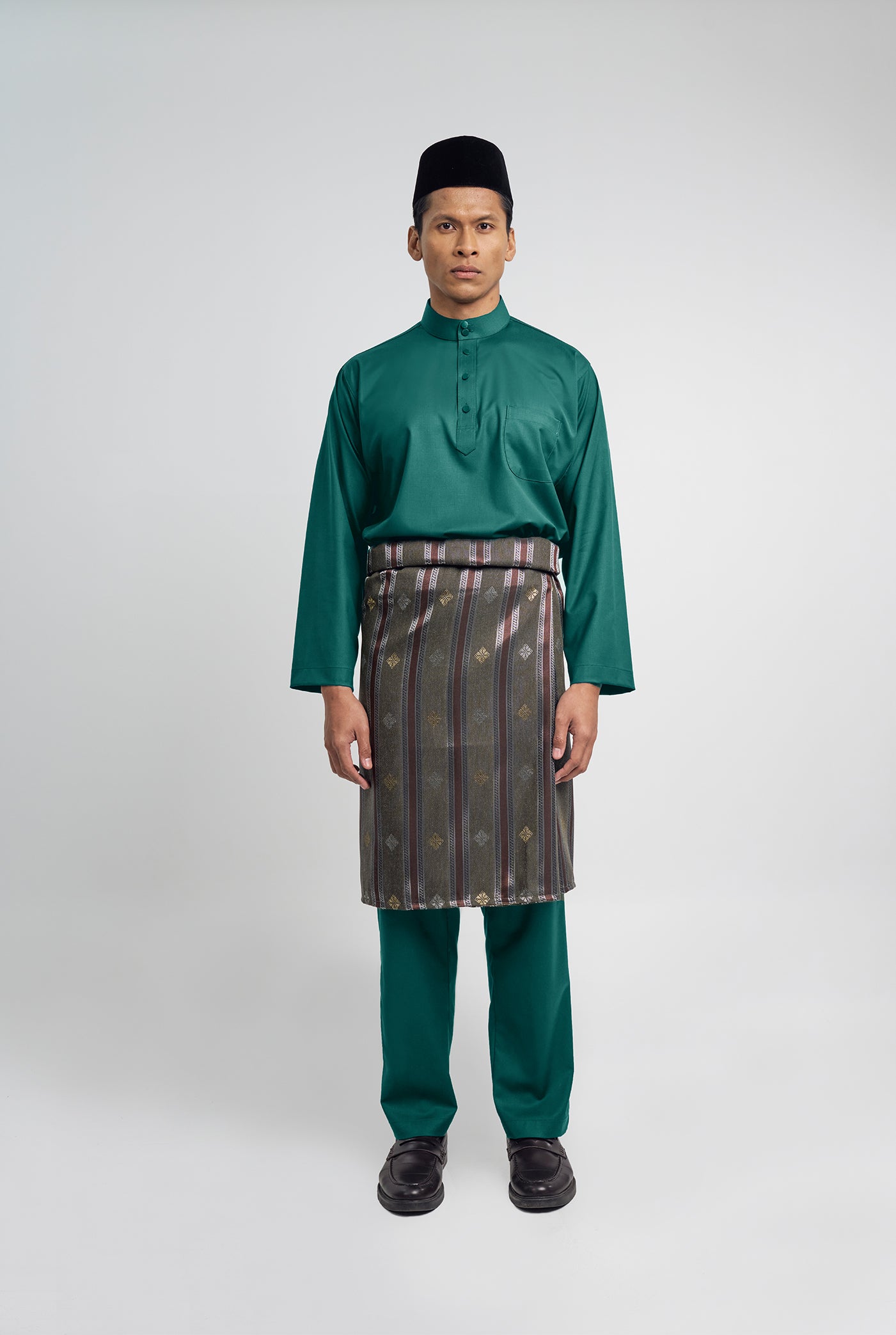Patawali Classic Fit Baju Melayu Cekak Musang - Turquoise