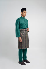 Patawali Classic Fit Baju Melayu Cekak Musang - Turquoise