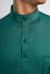 Patawali Classic Fit Baju Melayu Cekak Musang - Turquoise