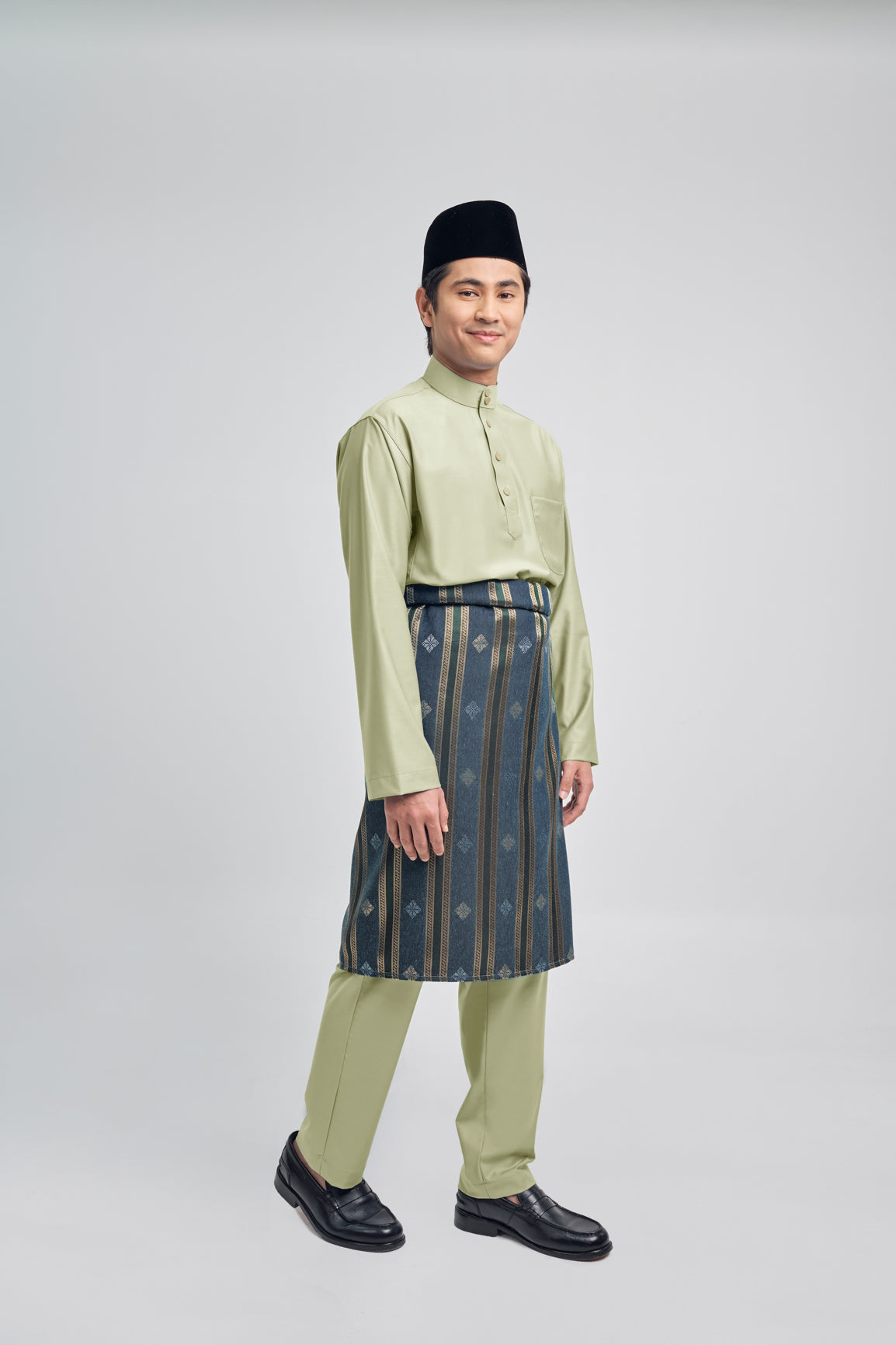 Patawali Classic Fit Baju Melayu Cekak Musang - Honeydew