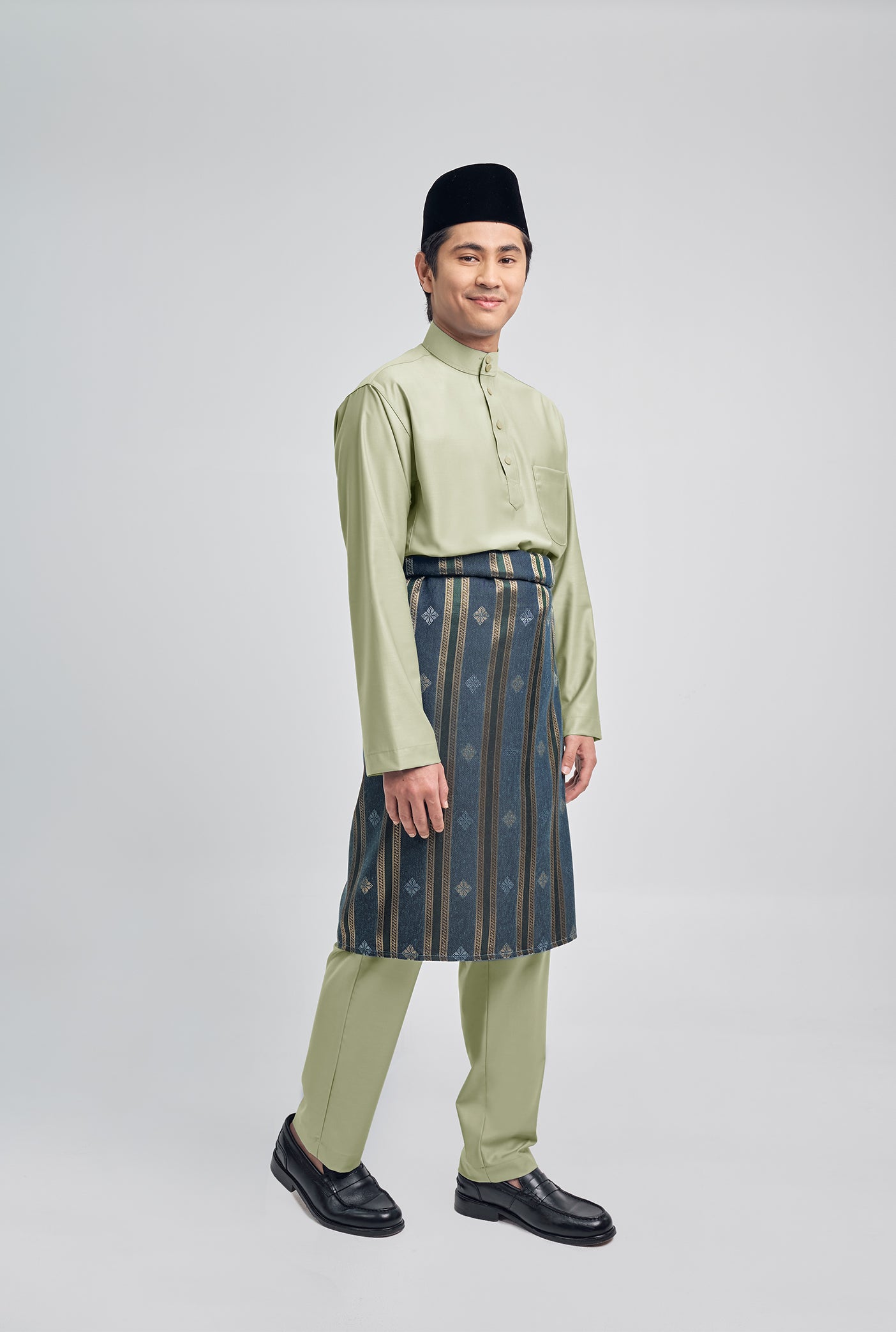Patawali Classic Fit Baju Melayu Cekak Musang - Honeydew