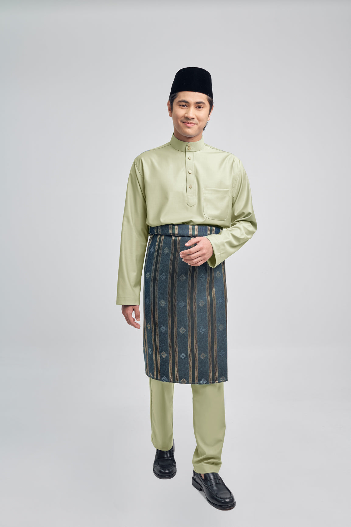 Patawali Classic Fit Baju Melayu Cekak Musang - Honeydew
