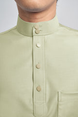 Patawali Classic Fit Baju Melayu Cekak Musang - Honeydew