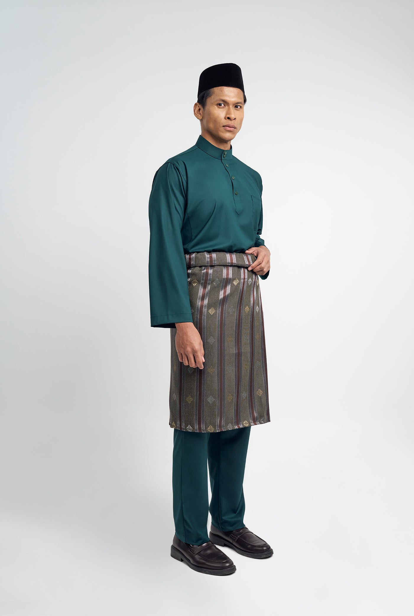 Patawali Classic Fit Baju Melayu Cekak Musang - Deep Teal