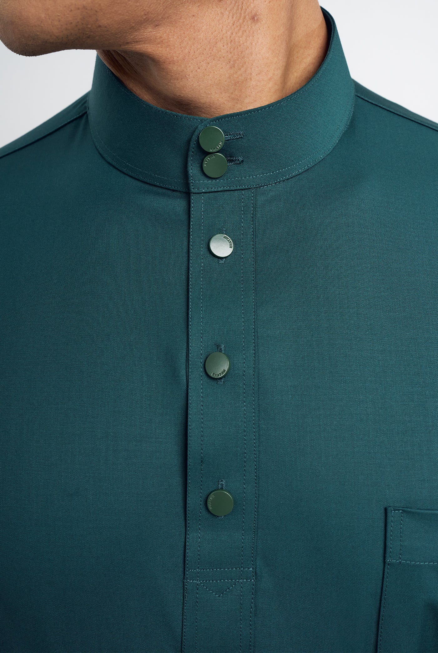 Patawali Classic Fit Baju Melayu Cekak Musang - Deep Teal