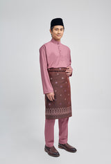 Patawali Classic Fit Baju Melayu Cekak Musang - Pink Belacan