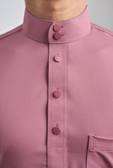 Patawali Classic Fit Baju Melayu Cekak Musang - Pink Belacan