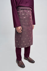 Patawali Classic Fit Baju Melayu Cekak Musang - Purple Manggis