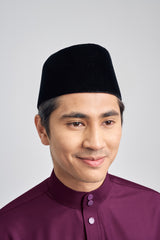 Patawali Classic Fit Baju Melayu Cekak Musang - Purple Manggis