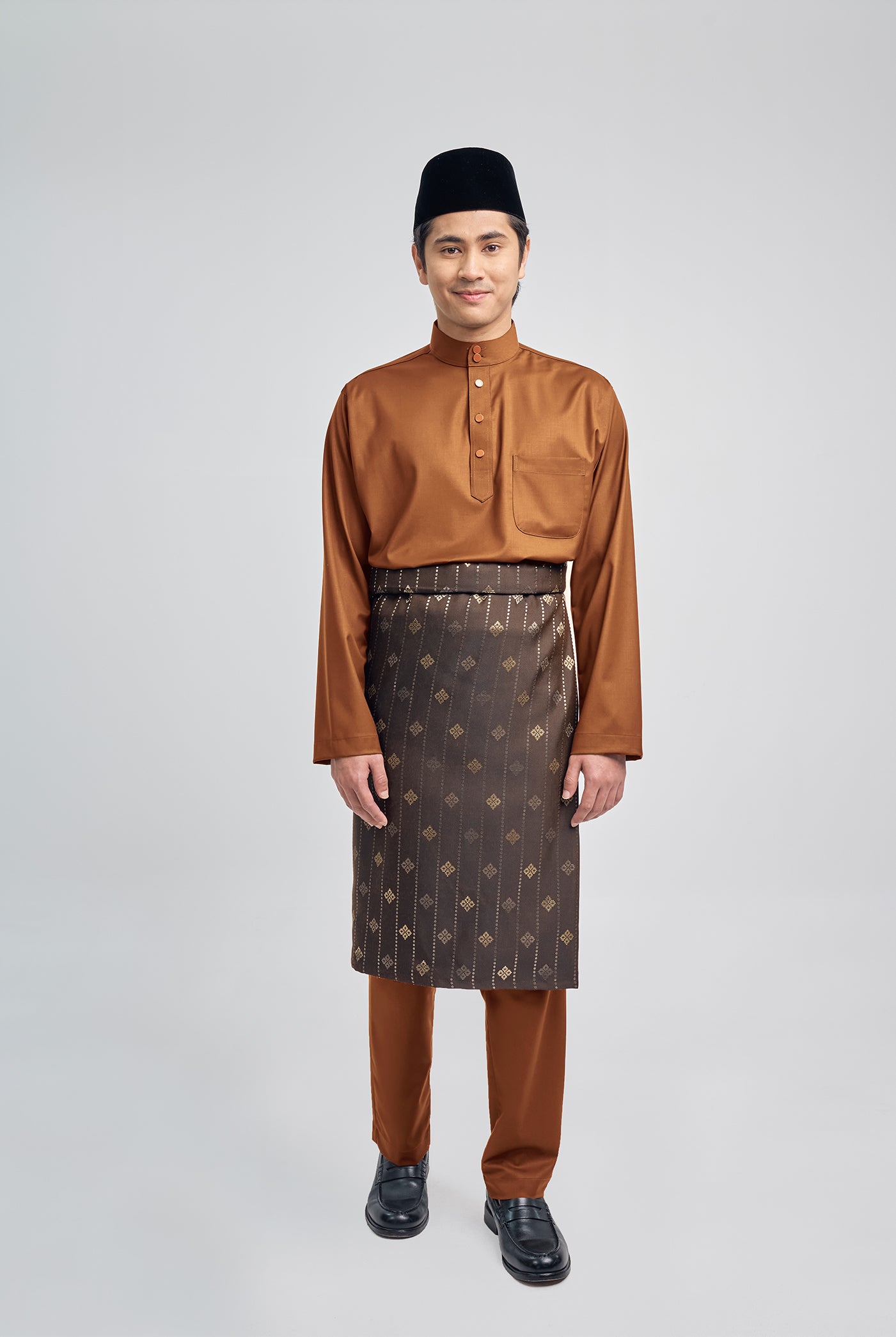 Patawali Classic Fit Baju Melayu Cekak Musang - Apricot