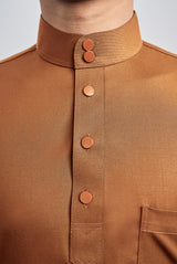 Patawali Classic Fit Baju Melayu Cekak Musang - Apricot