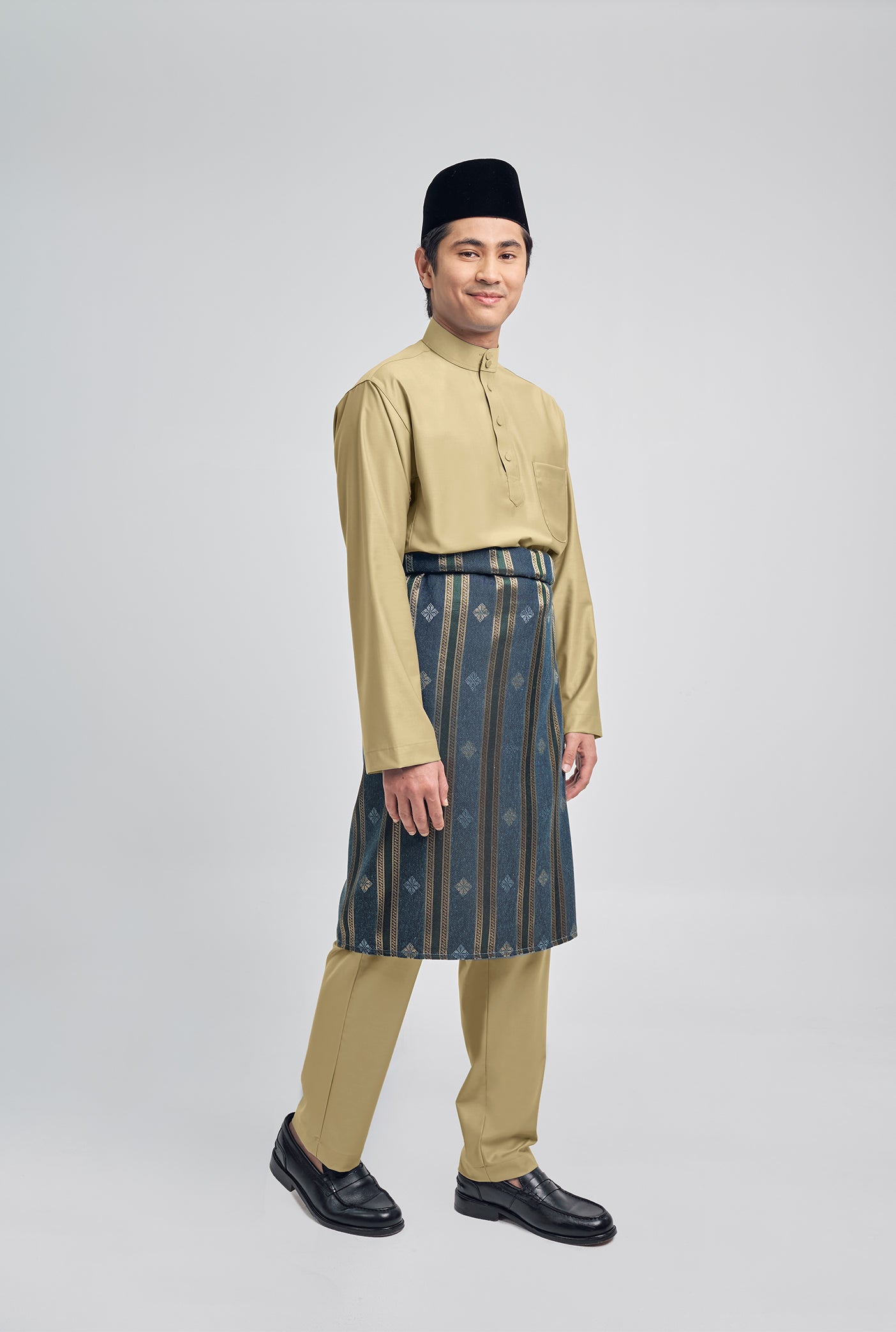 Patawali Classic Fit Baju Melayu Cekak Musang - Buttermilk