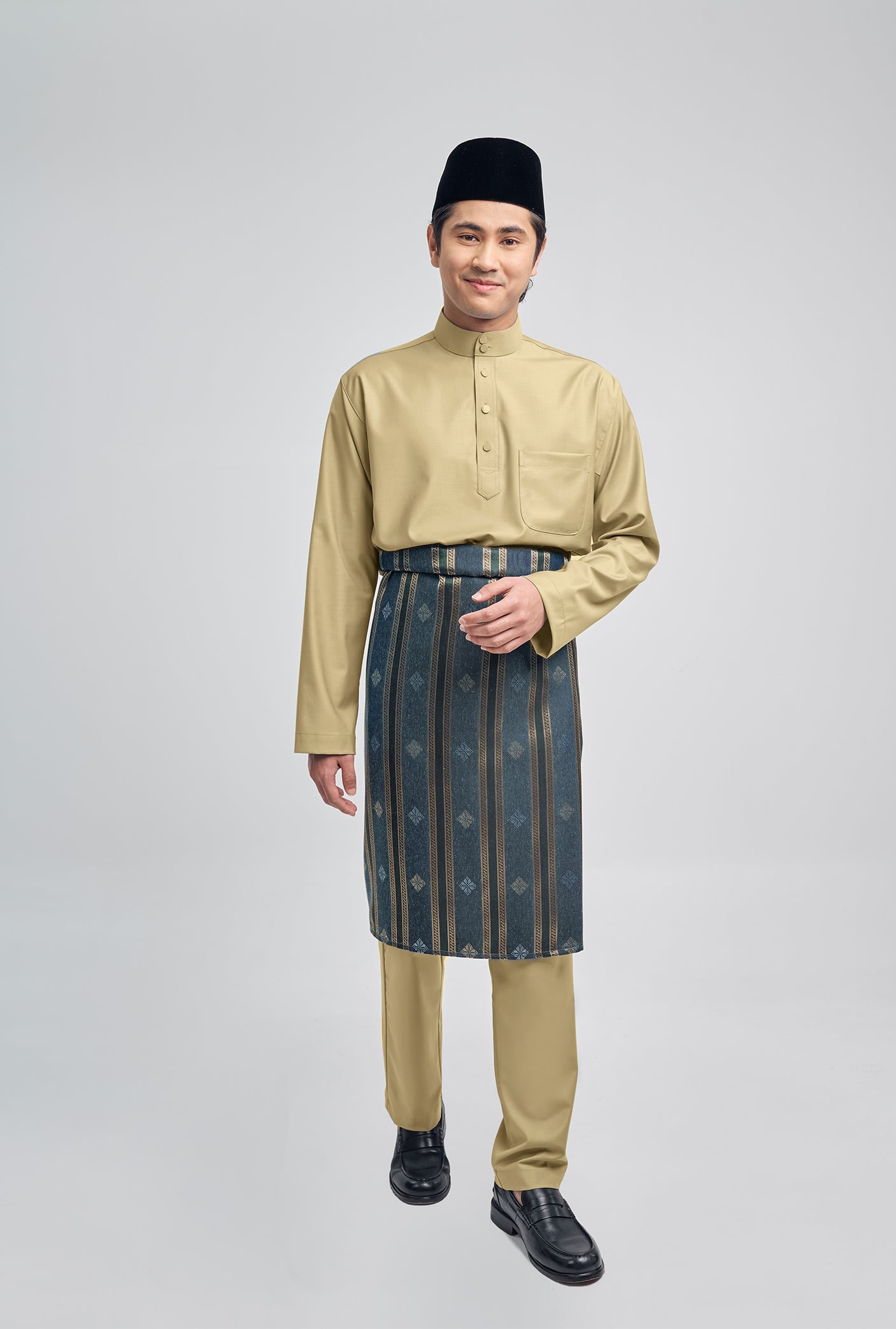 Patawali Classic Fit Baju Melayu Cekak Musang - Buttermilk