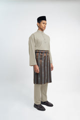 Patawali Classic Fit Baju Melayu Cekak Musang - Light Khaki