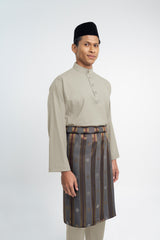 Patawali Classic Fit Baju Melayu Cekak Musang - Light Khaki