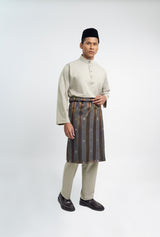 Patawali Classic Fit Baju Melayu Cekak Musang - Light Taupe