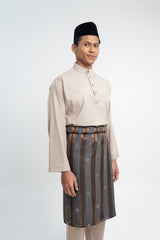 Patawali Classic Fit Baju Melayu Cekak Musang - Light Taupe