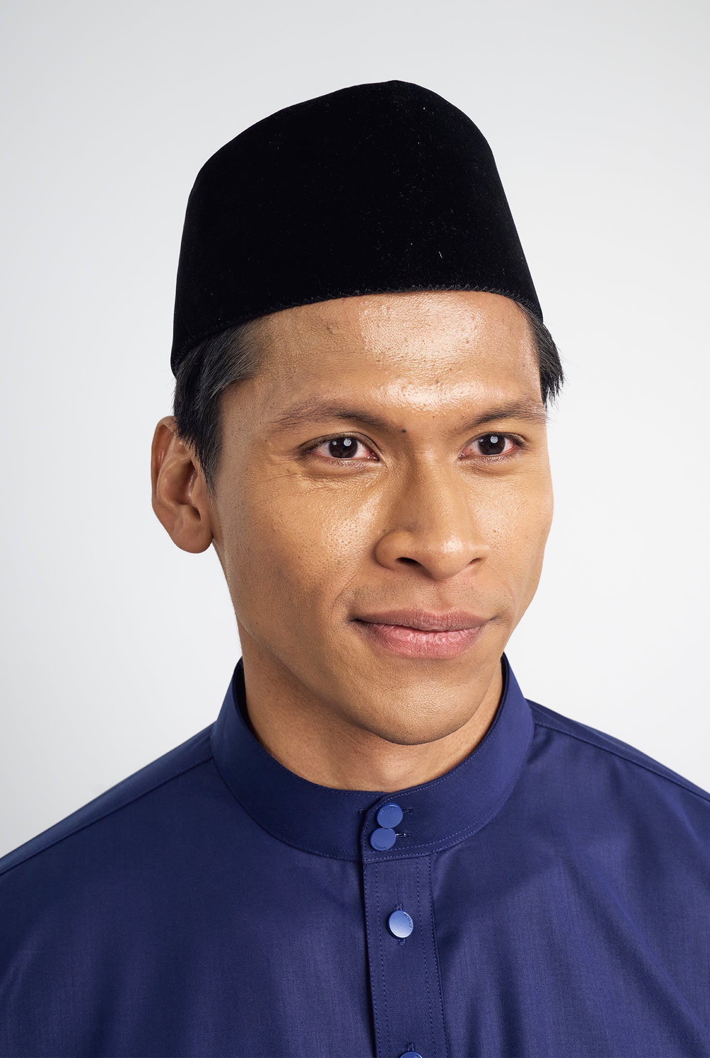 Patawali Classic Fit Baju Melayu Cekak Musang - Dark Navy