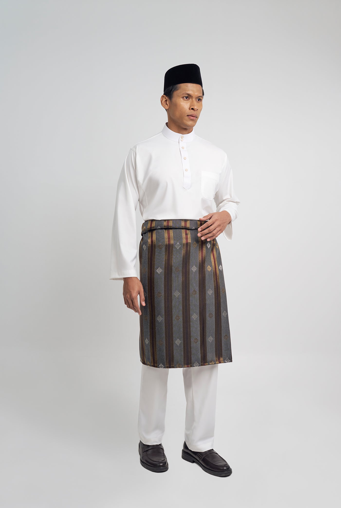 Patawali Classic Fit Baju Melayu Cekak Musang - Antique White