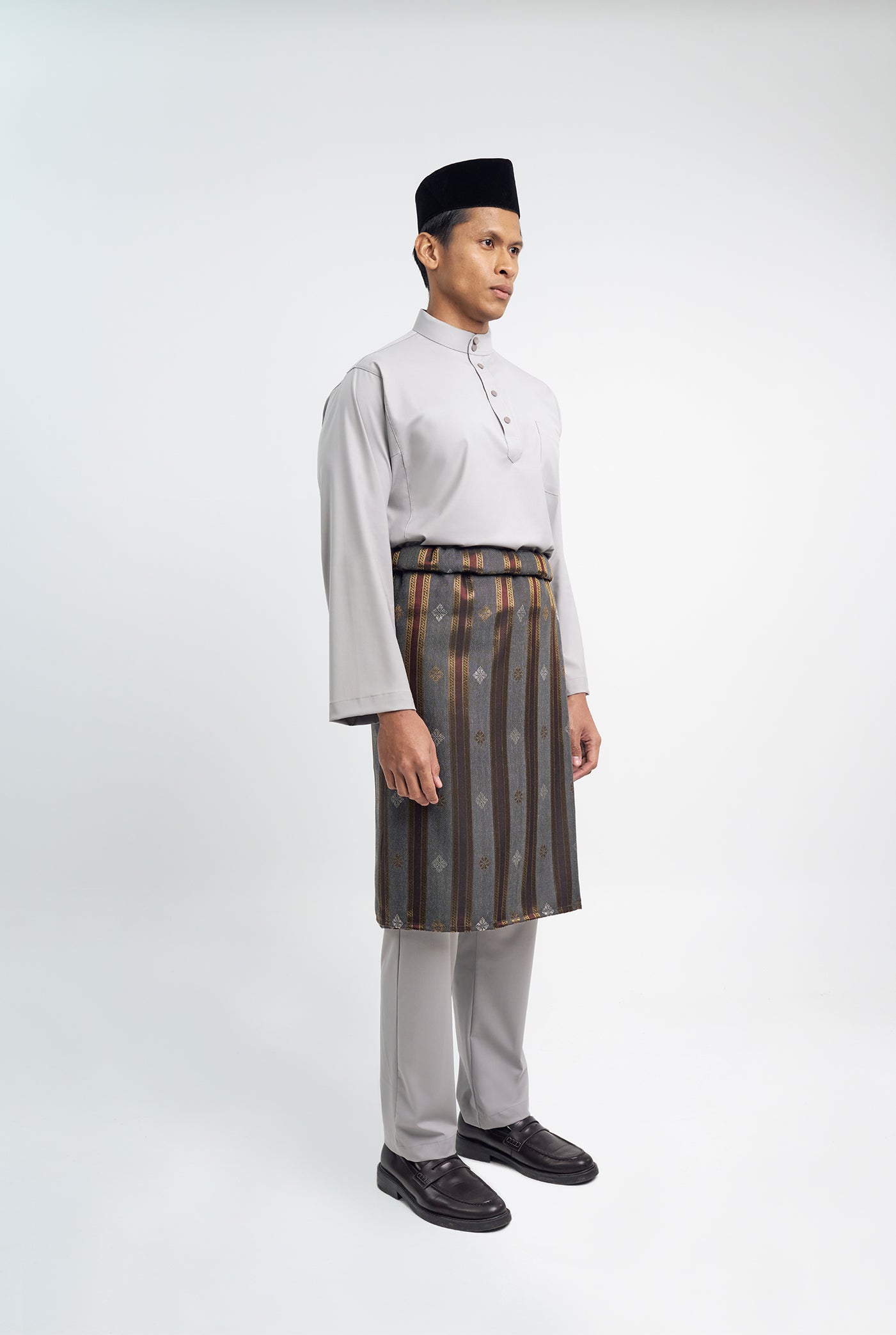 Patawali Classic Fit Baju Melayu Cekak Musang - Ash Grey