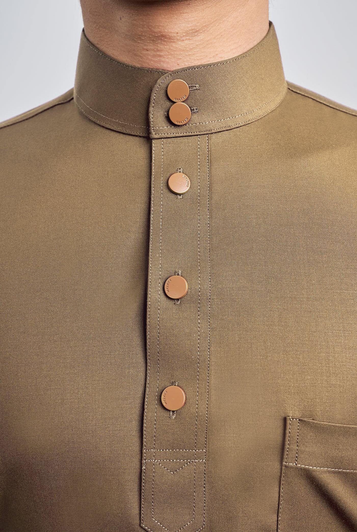 Patawali Classic Fit Baju Melayu Cekak Musang - Hazel Brown