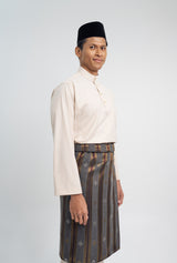 Patawali Classic Fit Baju Melayu Cekak Musang - Ecru Beige