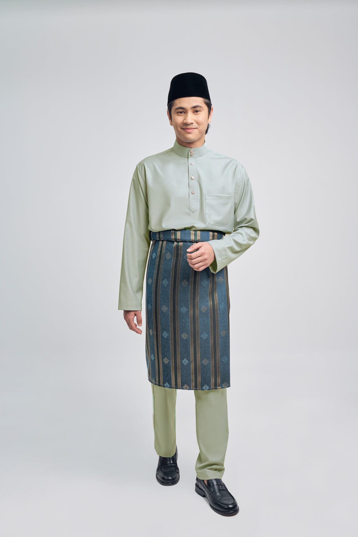 Patawali Classic Fit Baju Melayu Cekak Musang - Mint Green
