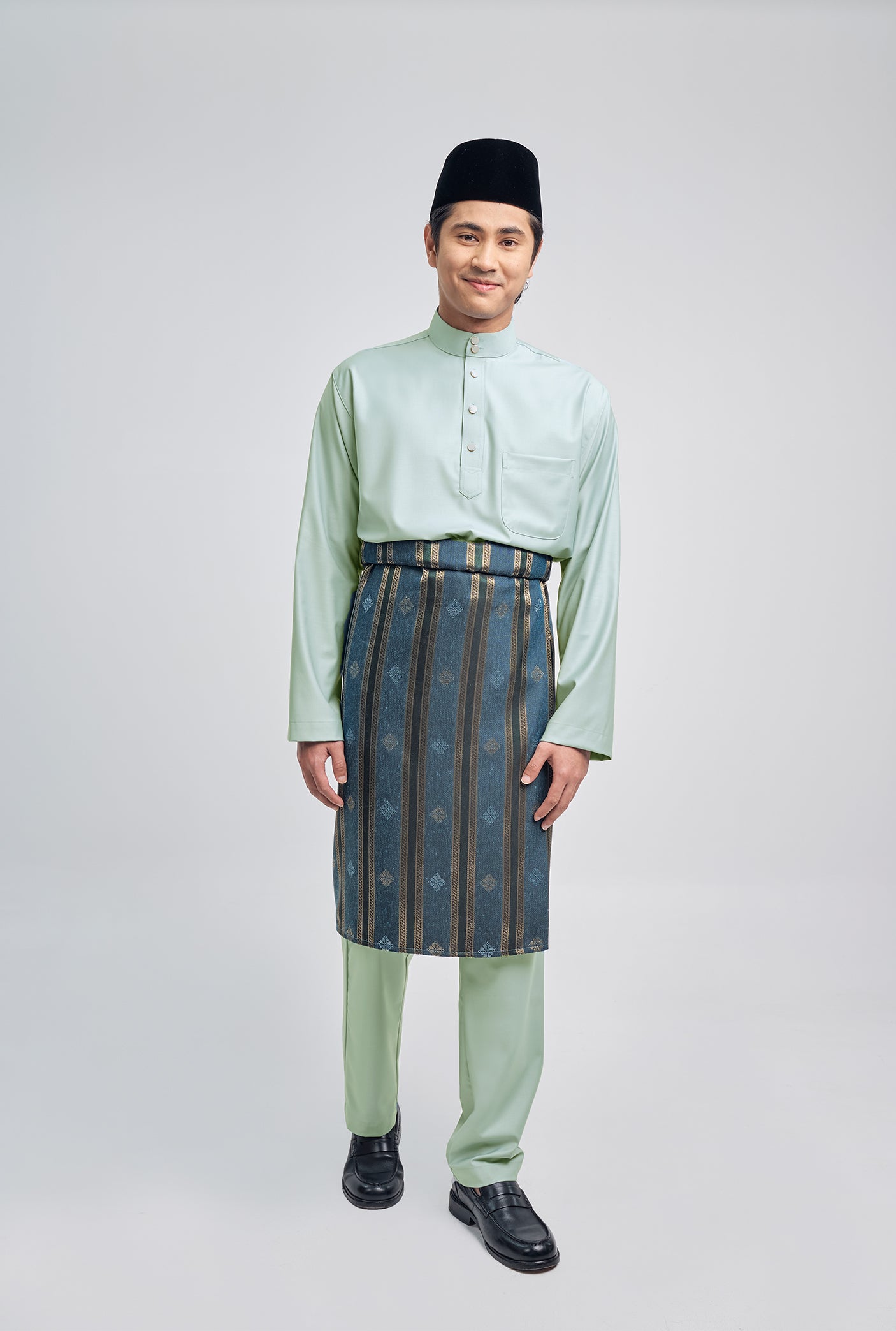 Patawali Classic Fit Baju Melayu Cekak Musang - Mint Green