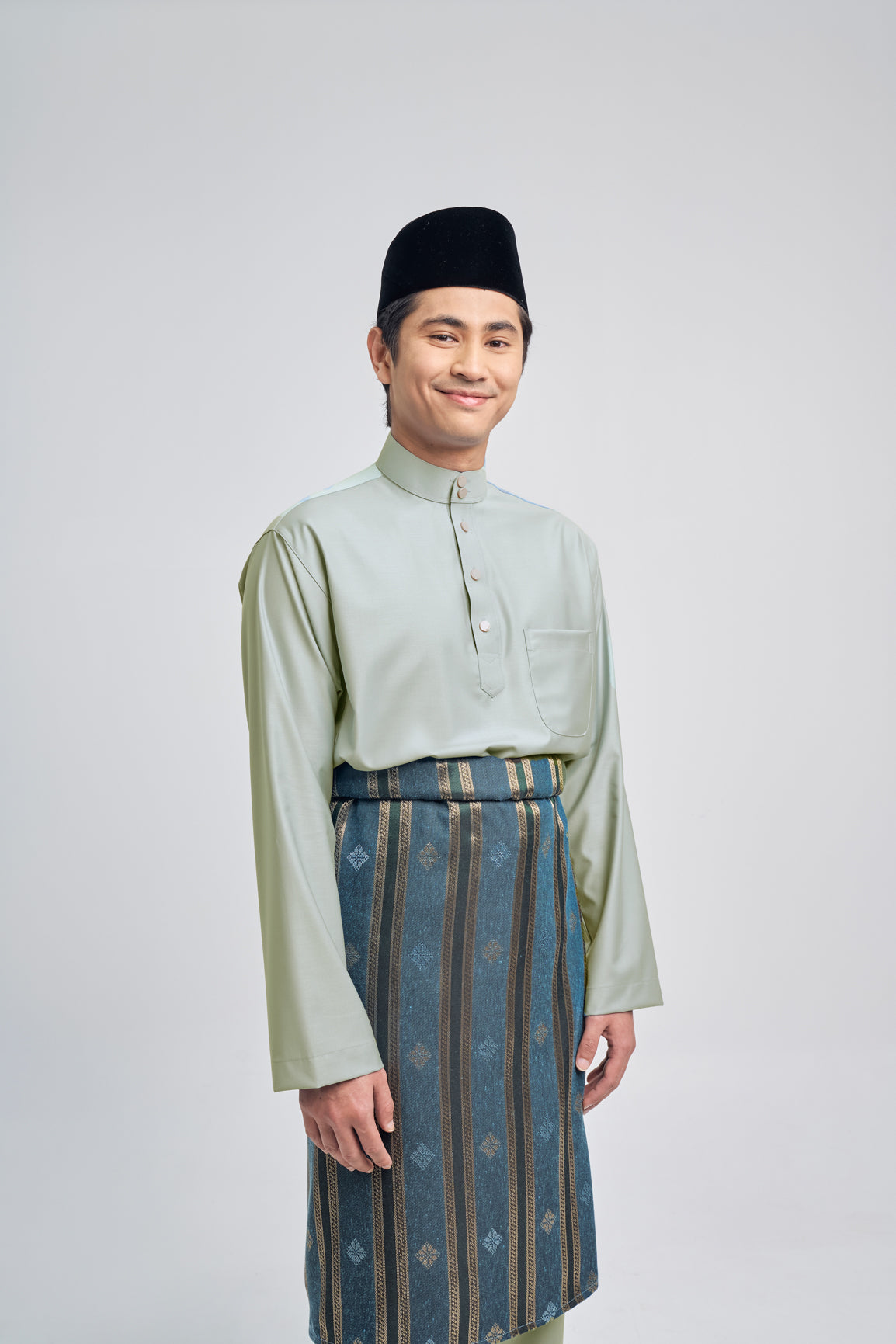 Patawali Classic Fit Baju Melayu Cekak Musang - Mint Green