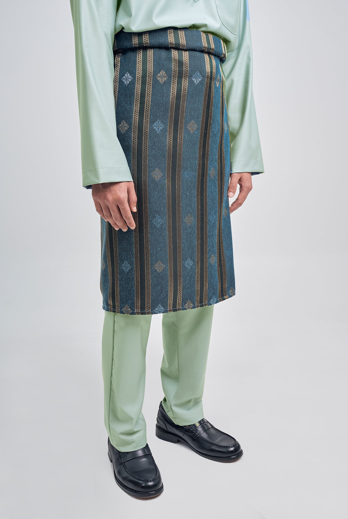 Patawali Classic Fit Baju Melayu Cekak Musang - Mint Green